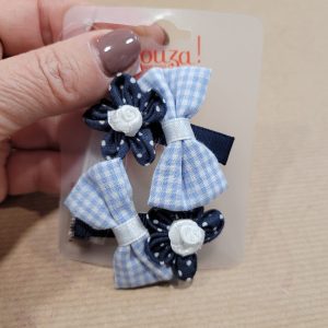 Mollettine per capelli Bhumi celesti e blu