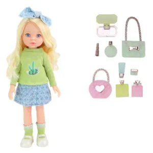 - Bambola Little Milly 33 cm gonna azzurra + accessori