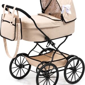 Carrozzina per bambole classica beige
