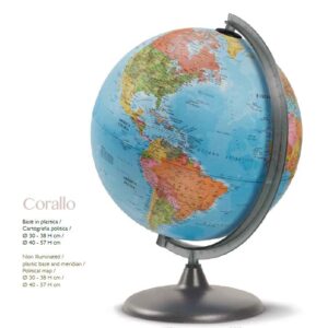 Globo/Mappamondo 30 cm CORALLO IT -&&